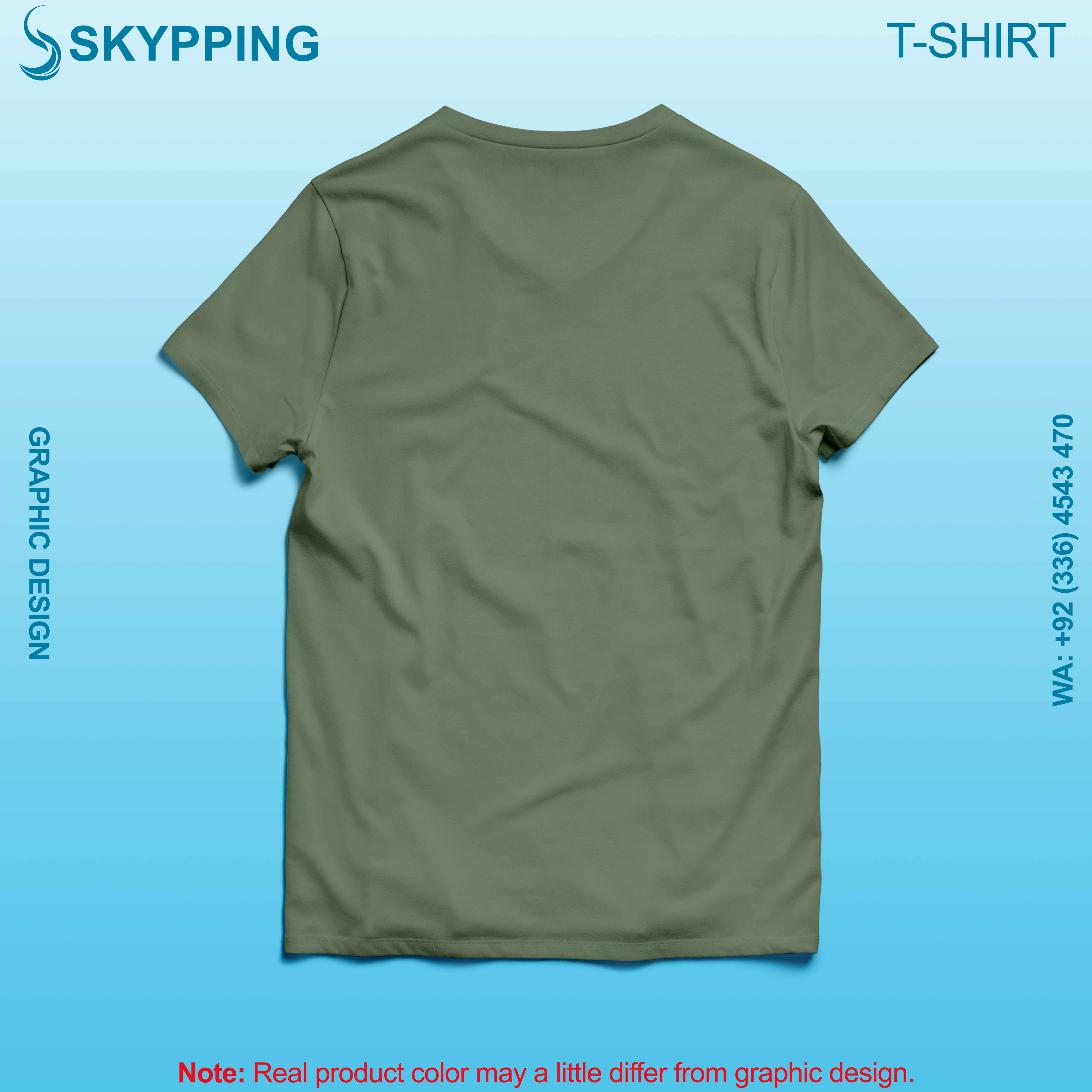 V-Neck Short set-in style sleeve long length t-shirt with shoulder panel for men